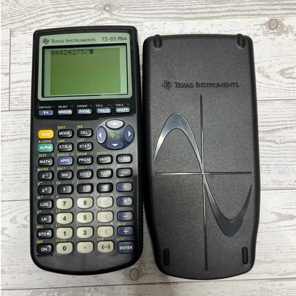 Texas Instruments TI-83 Plus Graphing Calculator Black with Slide Cover P-0708L